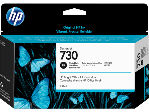 HP 730 130-ml Photo Black DesignJet Ink Cartridge  (P2V67A)