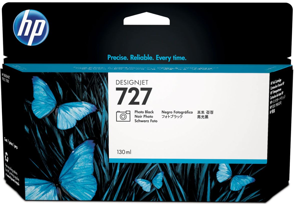 HP 727 130-ml DesignJet Ink Cartridge series Photo Black (B3P23A)/Gray(B3P24A)/ Matte Black (B3P22A)/Magenta (B3P20A)/Cyan(B3P19A)/Yellow(B3P21A)