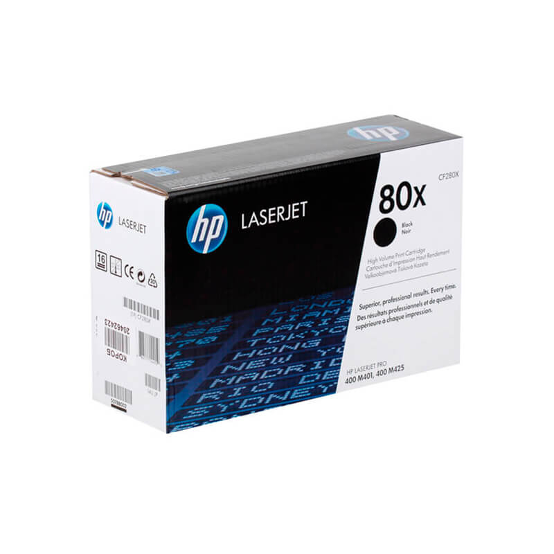 HP 80X High Yield Black Original LaserJet Toner Cartridge (CF280X)