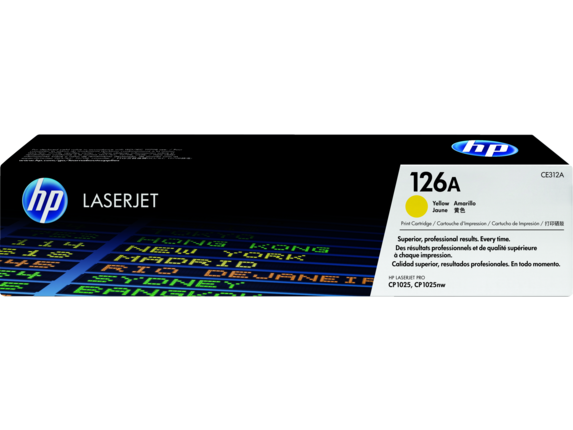 HP 126A Yellow Original LaserJet Toner Cartridge (CE312A)