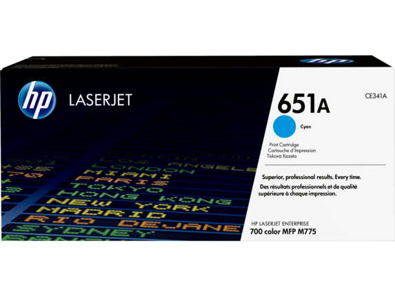 HP 651A Cyan Original LaserJet Toner Cartridge (CE341A)