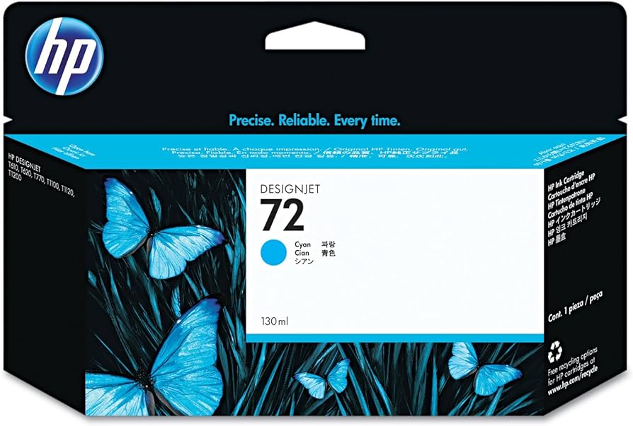 HP 72 130-ml Cyan DesignJet Ink Cartridge (C9371A)
